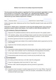 sle food safety inspection checklist