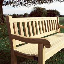 outdoor wooden memorial benches off 56