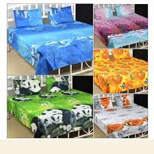 cotton printed double bed sheets size