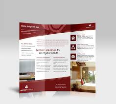 Tri Fold Brochure Template For Design Company Marketing Materials