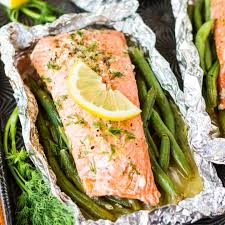 easy grilled salmon in foil packets
