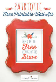 Free Printable Patriotic Wall Art Red