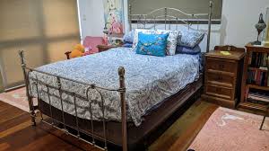 Ornate Silver Bed Frame And Ensemble