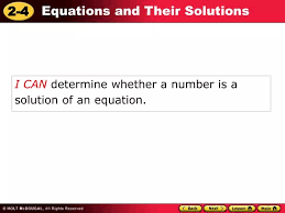 Number Is A Solution Of An Equation