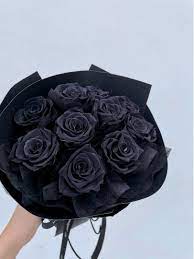 preserved black roses bouquet