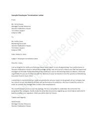 Job Termination Letter Template Employee Voluntary Poor Performance