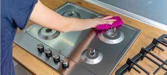 how to clean a stainless steel hob