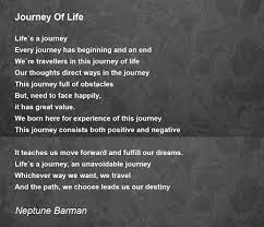 journey of life poem by neptune barman