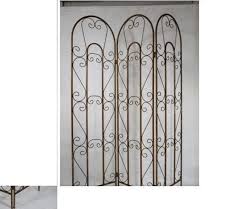 Wrought Iron Tri Panel Privacy Screen S