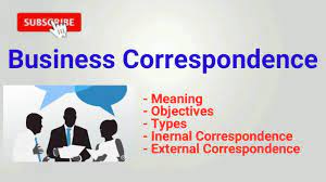 business correspondence what is