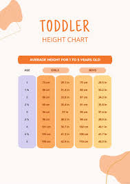 free toddler height chart in