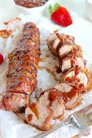 bacon wrapped grilled pork tenderloin