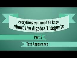 Algebra 1 Regents Review Part 2 Test