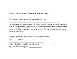 Sample Notary Letter 32 Notarized Letter Templates Pdf Doc