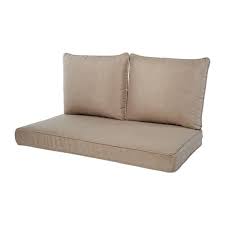 Beige Patio Loveseat Cushion