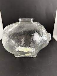 Anchor Hocking Textured Clear Glass Pig