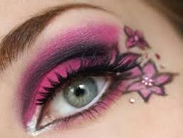 beautiful pink flowers eye makeup how