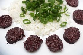 chinese blood sausage with rice