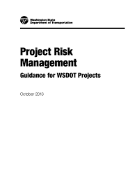 Pdf Project Risk Management Guidance For Wsdot Projects