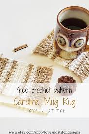 the caroline mug rug crochet pattern