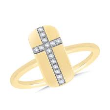 10k diamond cross tailored s flat