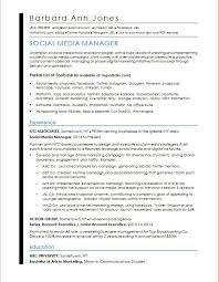 social media resume sample monster.com