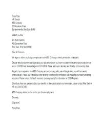 Employee Termination Letter Template Reportplagiarism Info