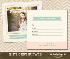 photography gift certificate templates
