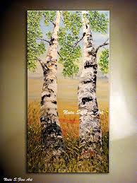 Birch Tree Painting Original Landscape