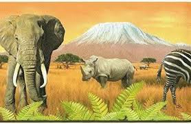 Childrens Animal Safari Wallpaper