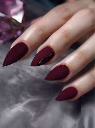 gorgeous burgundy sti nail designs