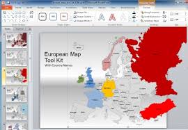 Europe Map Template For Powerpoint Presentations