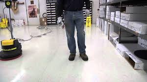 a floor spray buffing burnishing