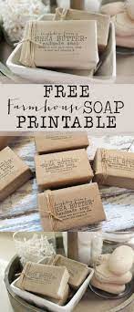 free farmhouse soap printable house
