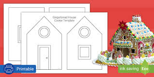 Gingerbread House Cookie Template