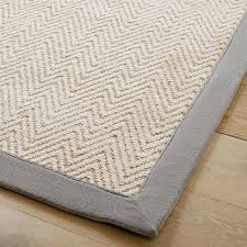 thick border chenille jute rug gray