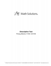 Descriptive Text Math Solutions