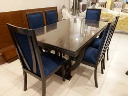 Six Chairs Dining Table Set With