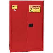 red flammable liquid safety cabinet