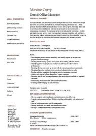 Dental Office Manager Resume Example Sample Template