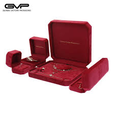 brilliant lucky red velvet jewelry box