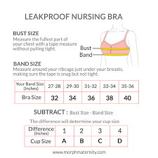 Easy To Use Bra Size Chart For Nursing Bras Morph Maternity