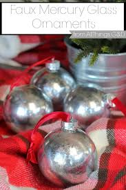 Faux Mercury Glass Ornaments Diy