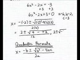 solving a quadratic equation with