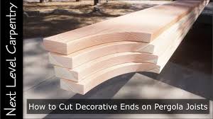 How To Cut Decorative Ends On Pergola Joists