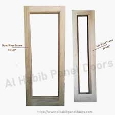 Glass Wooden Door With Frame Hpd480