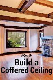 Barn wooden ceiling with beams. How To Build A Coffered Ceiling With Ease Budget Dumpster