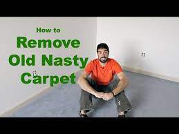 how to remove old nasty carpet diy
