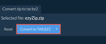 convert zip to tar bz2 no