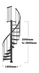 Dolle Calgary Anthracite Spiral Stair